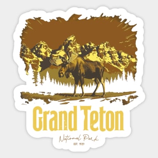 Moose Of Grand Tetons Sticker